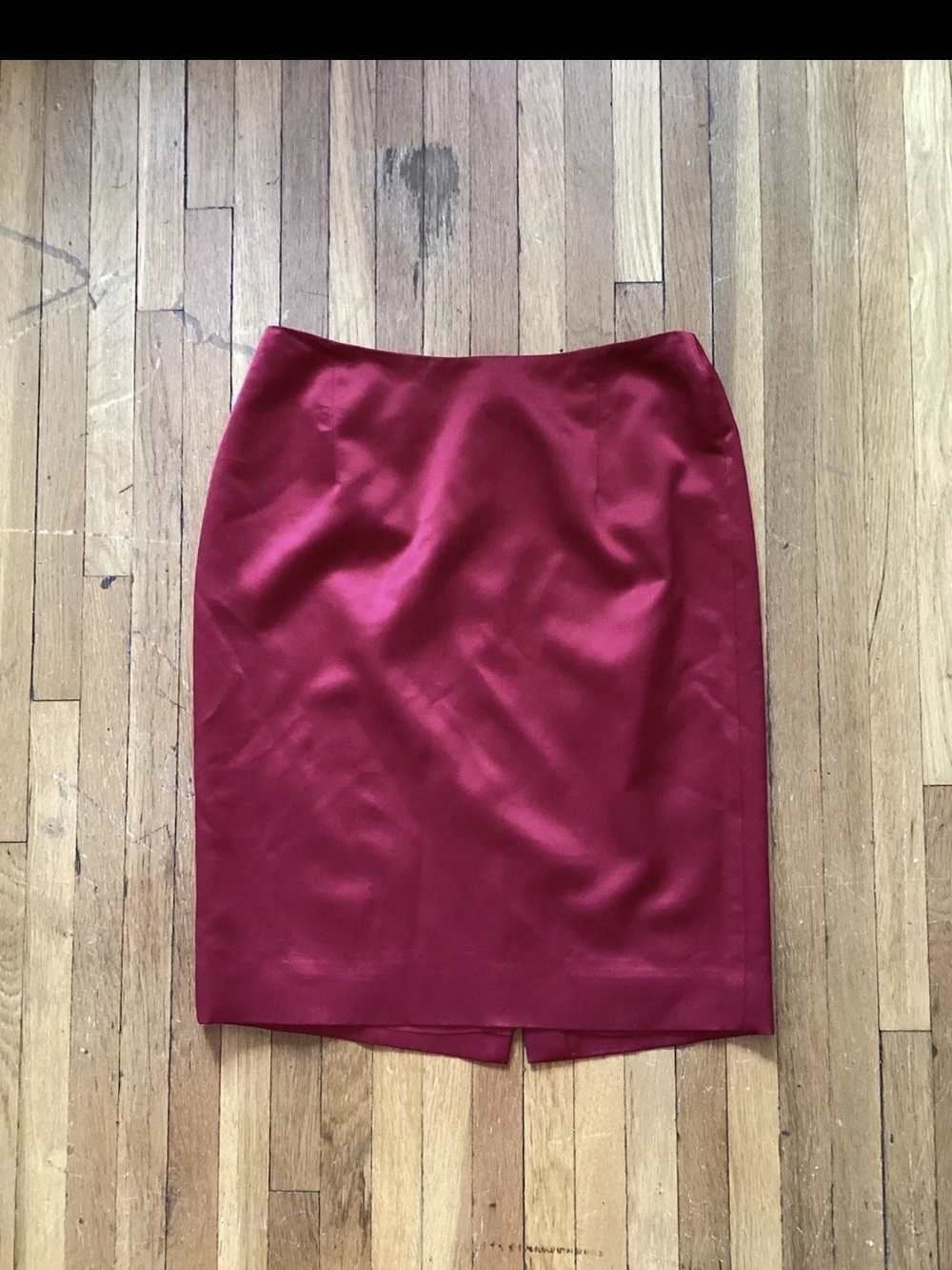 Luxe Tahari Ladies Size 4 (27-20/21) Solid Red Skirt,Wool,Rayon Blend,MINT